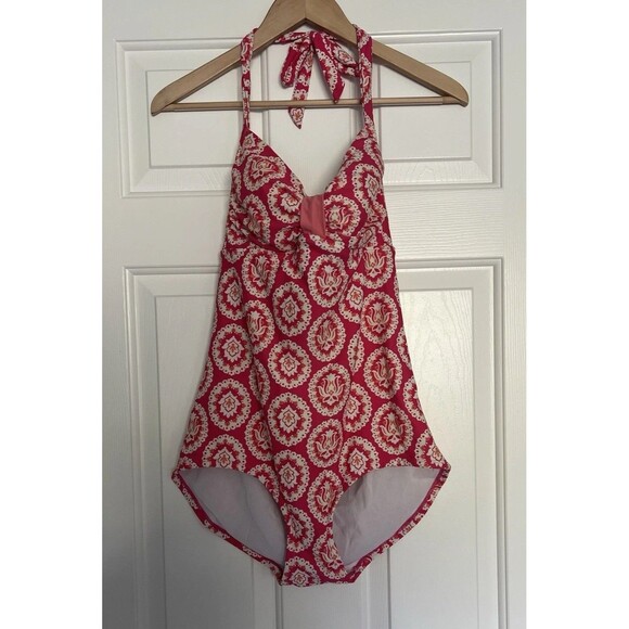 Boden Women’s Swimsuit Pink Halter Size 14 US - Picture 1 of 10